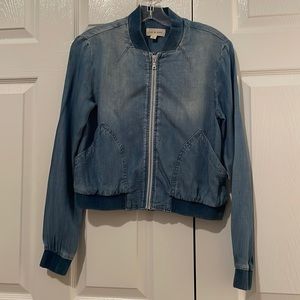 Cloth & Stone Denim Bomber Jacket